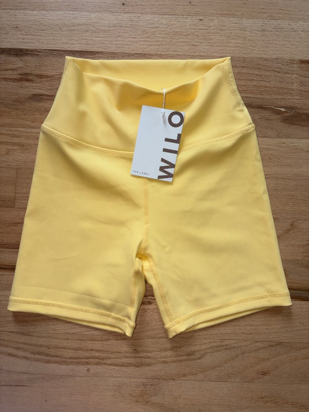 Wilo High-Rise Lemon Yellow Bike Shorts
